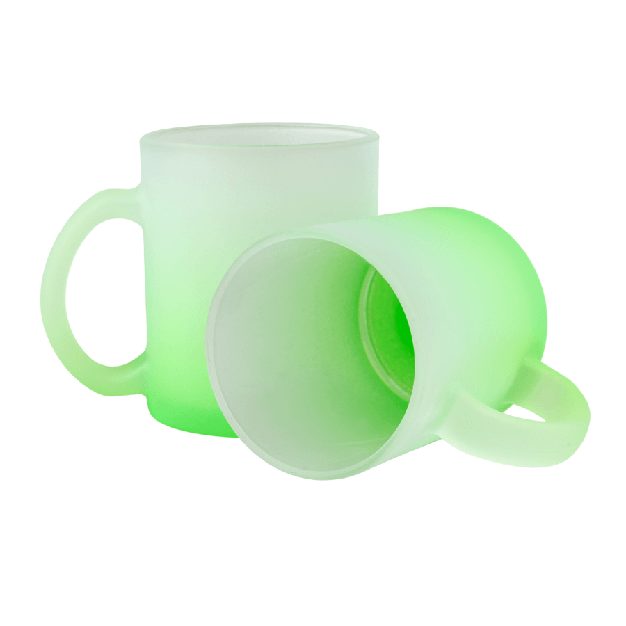Kubek Szroniony Gradient Jasnozielony