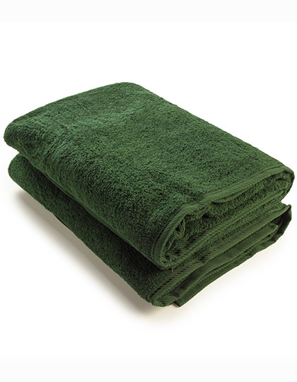 Miękki ręcznik kąpielowy z satynową lamówką ARTG - Dark Green