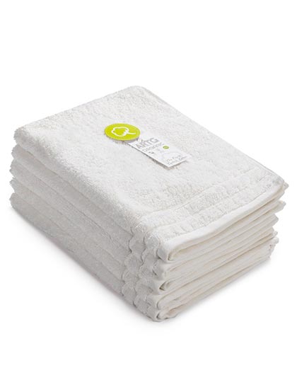 Miękki ręcznik gościnny z organicznej bawełny eco ARTG - White