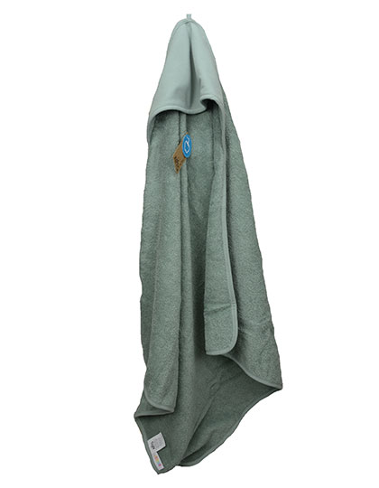 Ręcznik dziecięcy z kapturem 75×75 cm - Old Green