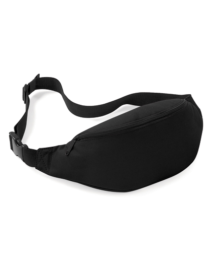 Torba biodrowa z regulowanym paskiem i kieszeniami na zamek BagBase - Black