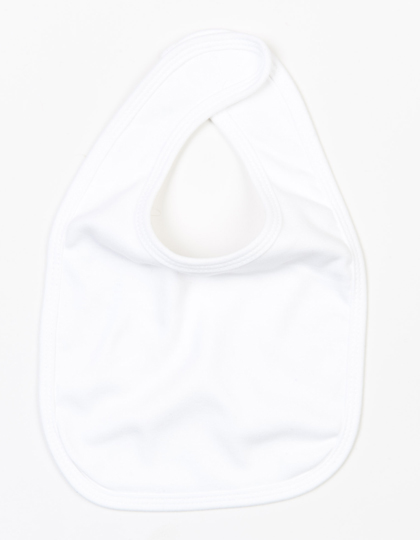 Śliniak dziecięcy organiczna bawełna z rzepem Babybugz - White