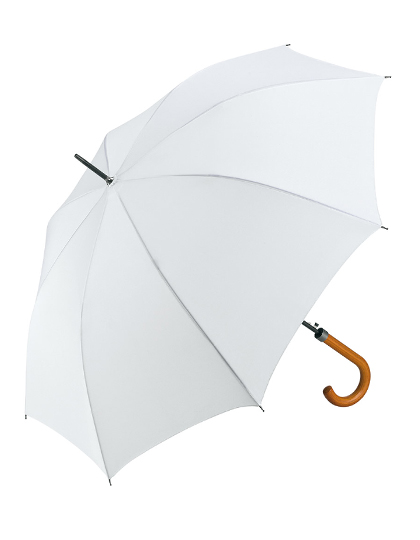 Parasol automatyczny wiatroodporny z drewnianą rączką - White