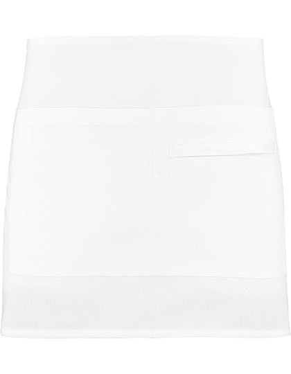 Krótki fartuch barowy unisex z kieszeniami Bargear® Bargear - White