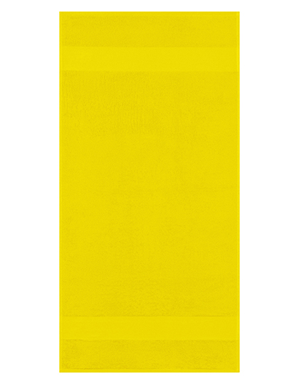 Miękki ręcznik bawełniany do rąk z obramowaniami L-merch - Yellow