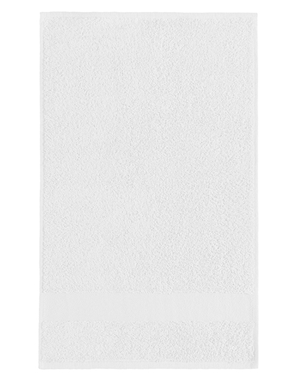 Miękki ręcznik gościnny 100% bawełna z bordiurą 4cm L-merch - White