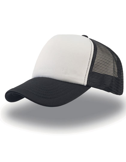 Czapka snapback z daszkiem siateczkowym unisex, Atlantis Headwear Atlantis Headwear - White & Black & Black