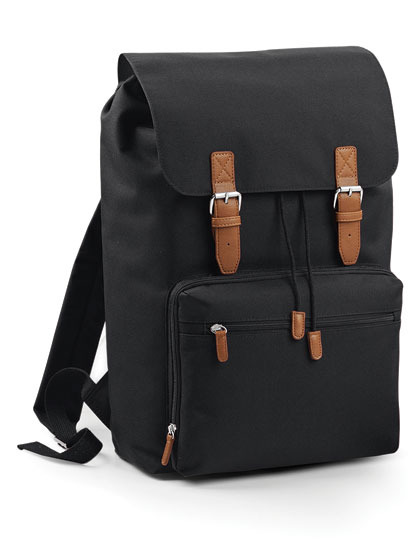 Vintage Laptop Backpack - Black