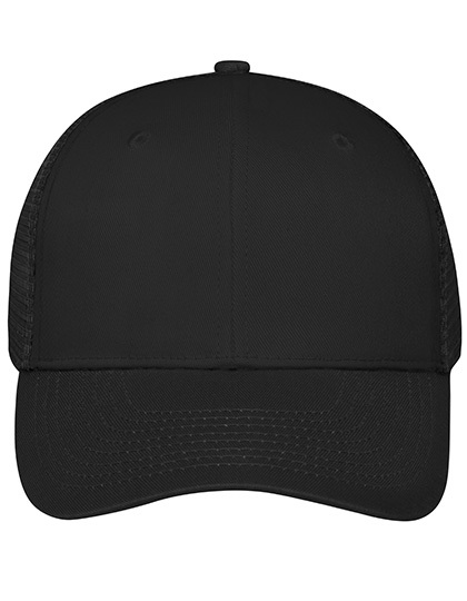 Czapka sześciopanelowa z siatką - Black