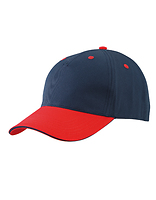 Czapka 5-panelowa z regulacją - Navy & Red