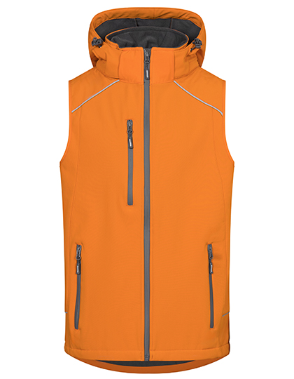 Wodoodporna kamizelka softshell męska z kapturem Promodoro - Orange