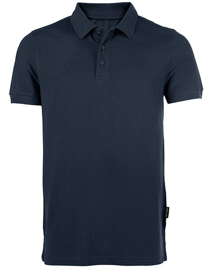 Męskie Polo Slim z Podwójnej Piki - Navy