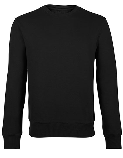 Wytrzymała bluza unisex z okrągłym dekoltem, długi rękaw HRM - Black