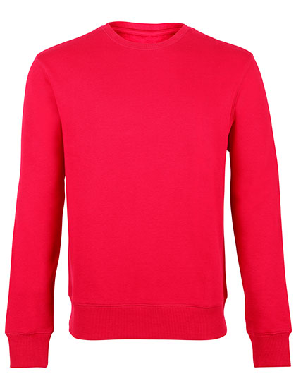 Wytrzymała bluza unisex z okrągłym dekoltem, długi rękaw HRM - Red