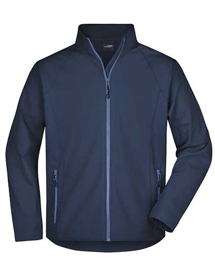 Kurtka softshell męska wiatroodporna i wodoodporna James&Nicholson James&Nicholson - Navy