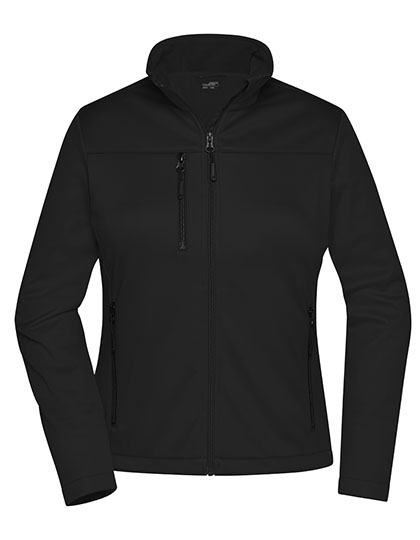Kurtka softshell damska sportowa, oddychająca, wiatroszczelna James&Nicholson - Black