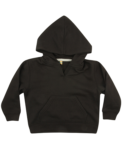 Dziecięca bluza kangurka z kapturem i prążkowymi wykończeniami Larkwood - Black