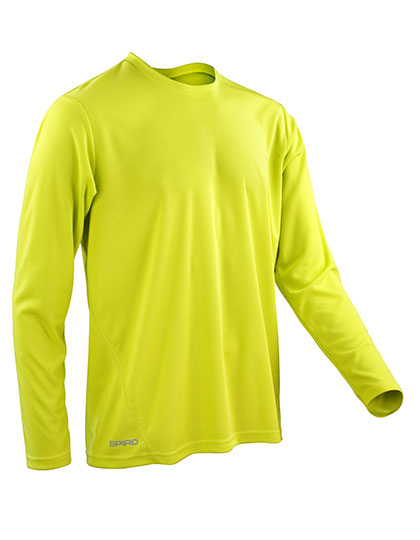 Szybkoschnący t-shirt sportowy męski z odblaskowym logo SPIRO SPIRO - Lime