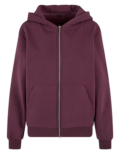 Damska bluza z kapturem na zamek - Plum Purple