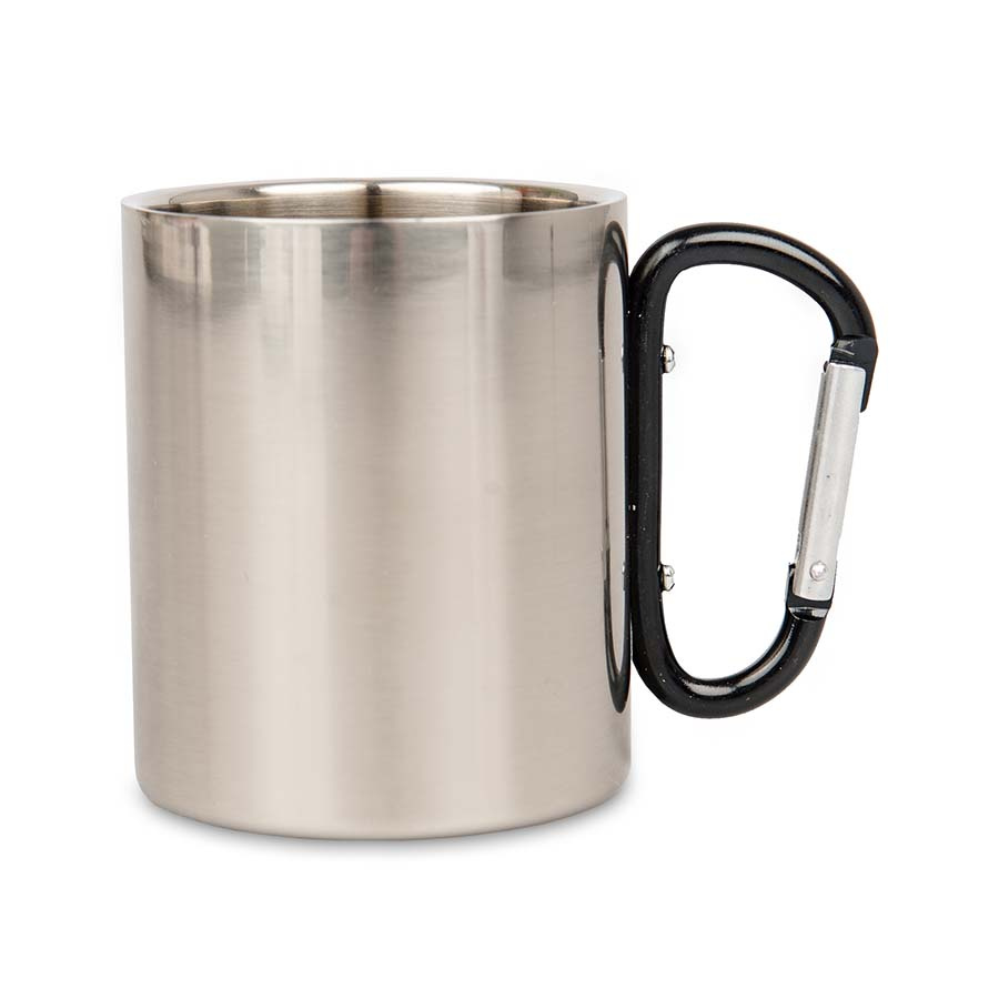 Kubek stalowy 300 ml - czarna zapinka
