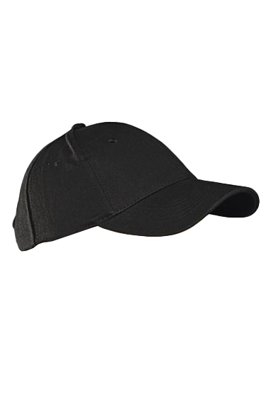 Czapka 6-panelowa z zapięciem na rzep - Black
