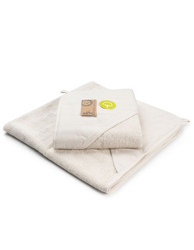 [AR731-1000365589] Ręcznik dziecięcy z kapturem 75×75 cm - Cream
