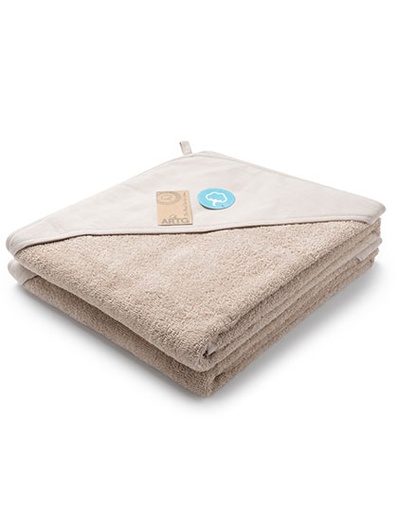 [AR732-1000361946] Ręcznik dziecięcy z kapturem 100×100 cm - Taupe